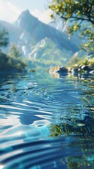 Soothing and serene, the fluid visuals flow effortlessly across the background, inviting tranquility