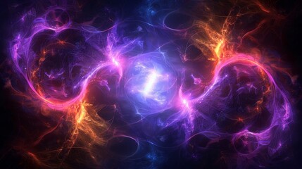 Obraz premium An abstract painting with vibrant colors and a sense of movement.