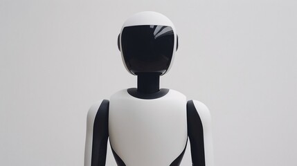 Nowoczesny Robot AI na pustym tle - obrazy, fototapety, plakaty