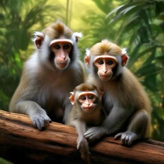 Obraz premium Makake. Hintergrund für das Design 2.