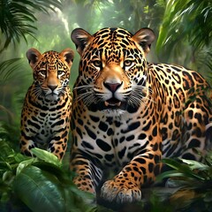 Obraz premium Jaguar. Hintergrund für das Design 2.