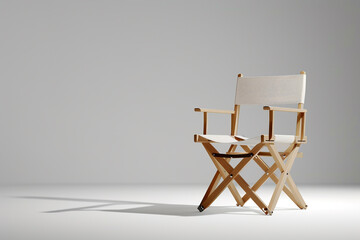 Luna director chair, a symbol of contemporary elegance, isolated on a pristine white surface.