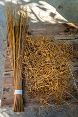 Organic Uttarakhand brooms made with coconut husk & agri waste.