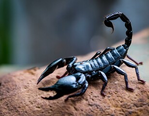 Fototapeta premium black scorpion close-up