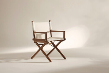 Luna director chair, an icon of contemporary style, standing out against a backdrop of pure white.