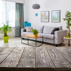 blurred modern apartment interior background, blurred living room Adil ground, Ai Generate 