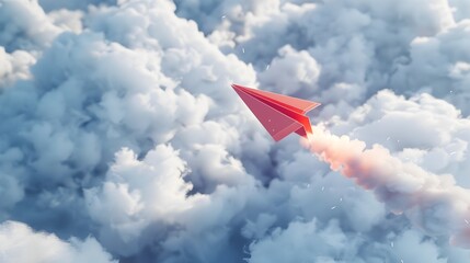 A Paper Airplane Ablaze A Visual Metaphor of Fearless Determination and Confident Direction Generative ai