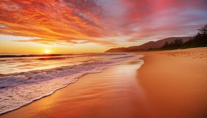 Fototapeta na wymiar Beautiful sunset beach