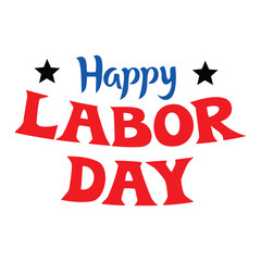 happy labor day typography design. worker celebration sign and symbol.