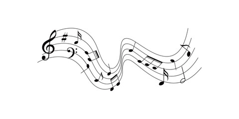 music note vector illustration. music sign and symbol.