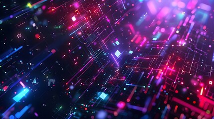 Naklejka premium Abstract gamer background, digital data and technology.