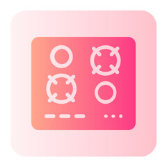 induction stove gradient icon