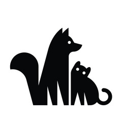 Dog and Cat logo. Icon design. Template elements	
