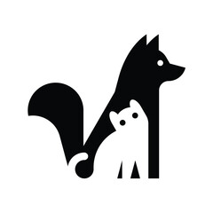 Dog and Cat logo. Icon design. Template elements	
