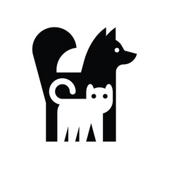 Dog and Cat logo. Icon design. Template elements	