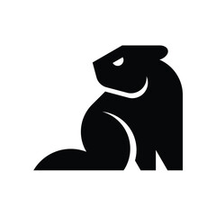 Beaver logo. Icon design. Template elements	