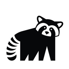 Red panda logo. Icon design. Template elements	