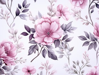 Delicate floral watercolor pattern in highresolution vector, perfect for creating elegant wallpapers and luxury fabric designs ,  high resolution