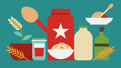 Revolutionary Rations Discover the resources and creativity needed to transform simple and basic ingredients like flour eggs and milk into nourishing. Vector illustration