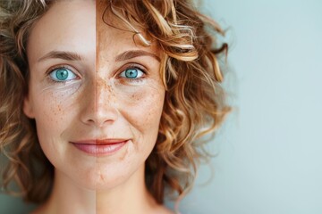Anti aging cosmetics enrich vitality through wrinkle perceptions, integrating Upper lip wrinkle severity with detailed skin textures in aging gracefully strategies.