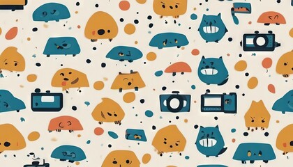 'cute vector Background pattern memphis seamless'