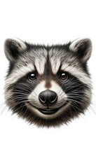 Fototapeta premium cute raccoon isolated on white background