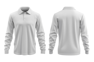 Long sleeve polo shirt mockup