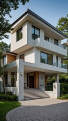 Fototapeta na wymiar modern luxury villa exterior architecture design