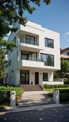 Fototapeta premium modern luxury villa exterior architecture design