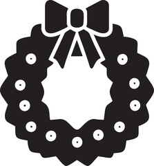 christmas wreath, pictogram