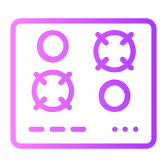 Obraz premium induction stove gradient icon