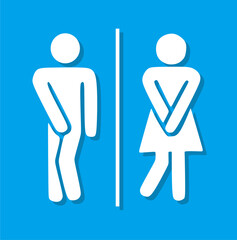 toilet sign with men and women