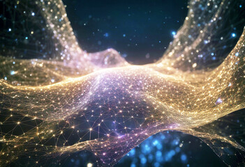 'rendering 3d wave abstract futuristic data big structure connection network background gital christmas music business computer design pattern sport texture nature cyberspace technology banner'