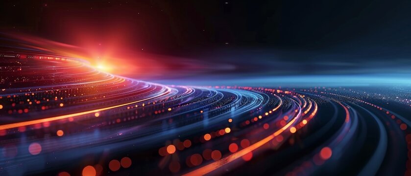 Digital background for tech, AI, data, audio, graphics