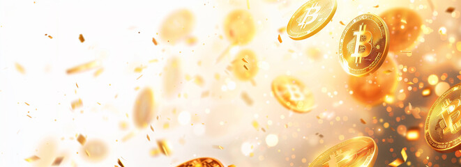 Bitcoins. Sfondo per presentazioni