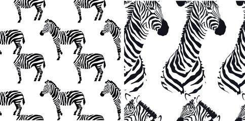 Fototapeta premium Animal pattern zebra seamless background with line