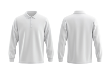 Long sleeve polo shirt mockup