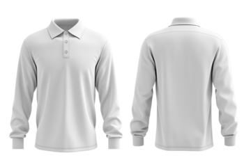 Long sleeve polo shirt mockup