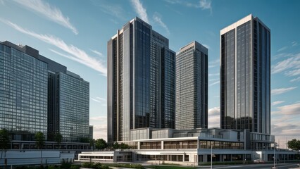 Fototapeta premium modern luxury tower architecture design