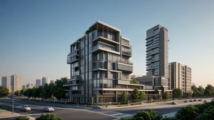 Obraz premium modern luxury tower architecture design