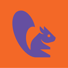 Squirrel logo. Icon design. Template elements	