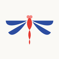 Dragonfly logo. Icon design. Template elements	