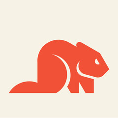 Beaver logo. Icon design. Template elements