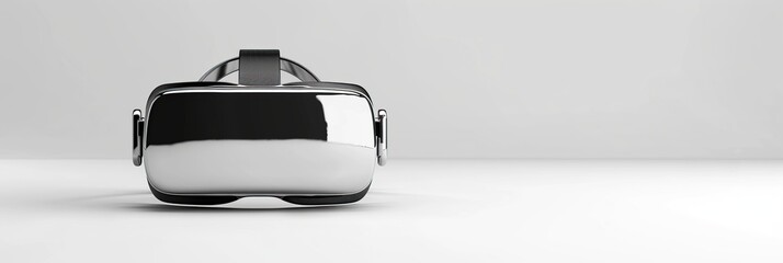 a luxury vr headset isolated in white studio background