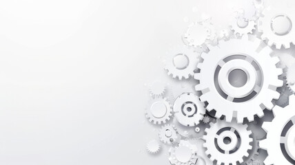 Abstract techno gear background with geometric colorful gear wheels. Space for gear text. Vector gears modern mechanism industrial . Technology gears