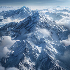 snow covered mountains