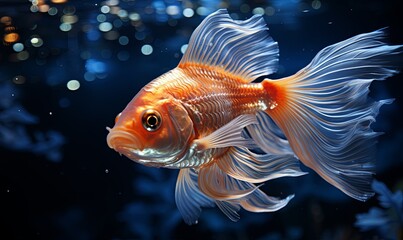 Close Up of Goldfish in Aquarium