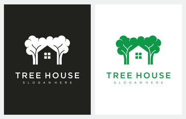 Home Garden Farm logo design linear style vector illustration