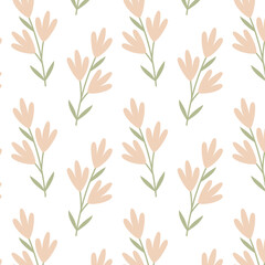 Seamless pattern with flowers, Creative texture for fabrics, packaging, textiles, wallpaper, clothing, floral pattern