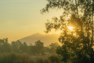 sunrise in the mountains